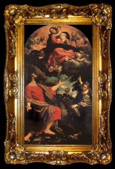 framed  Guido Reni The Madonna of the snow with the Holy Lucia and Maria Mary magdalene, ta009-2